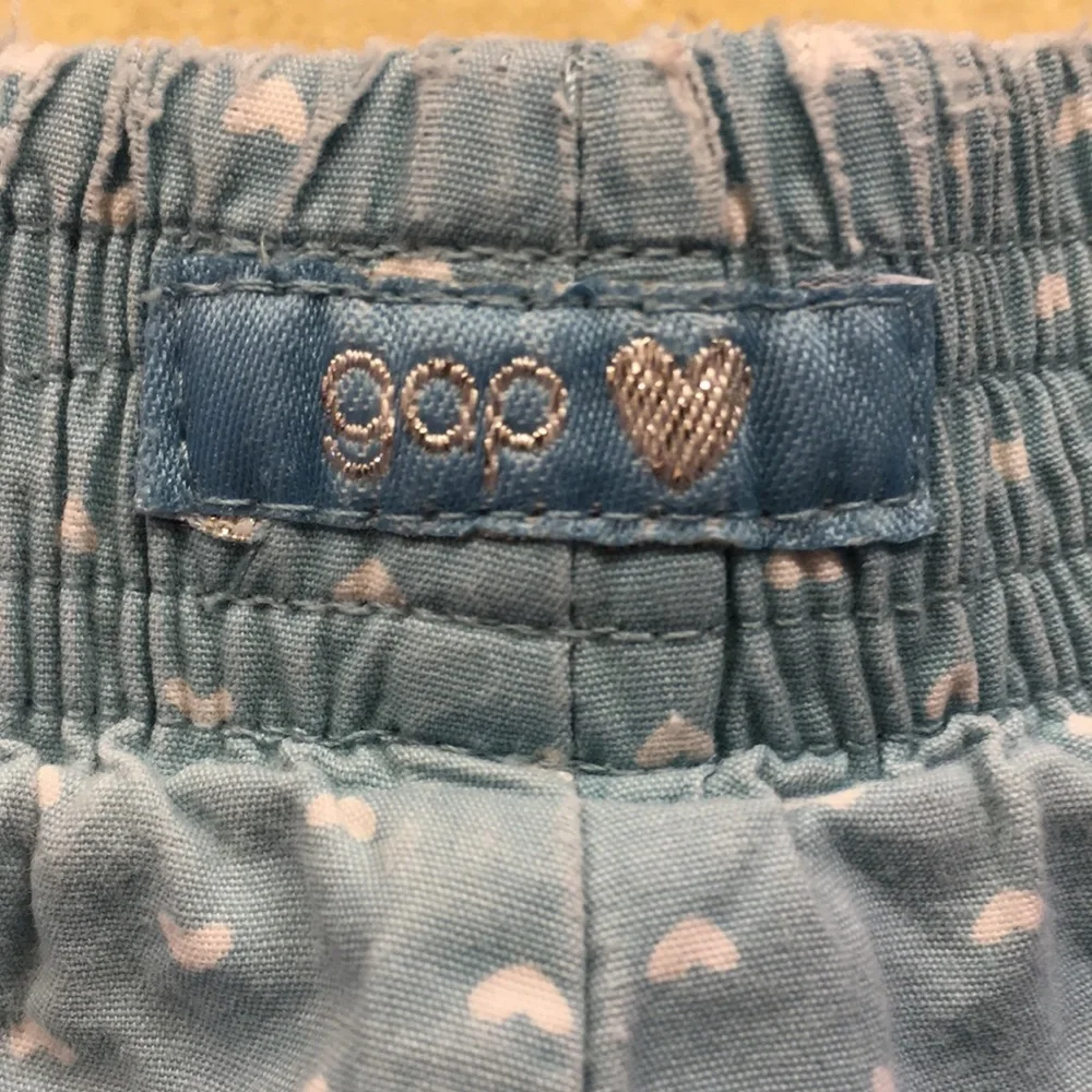 Gap girls 100% cotton boxer short blue with hearts